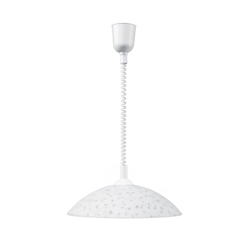 Lampa Wisząca SPOT Light 1xE27 Max.60W Klasyczne Białe Szkło od Polskiego Producenta, 1 szt.