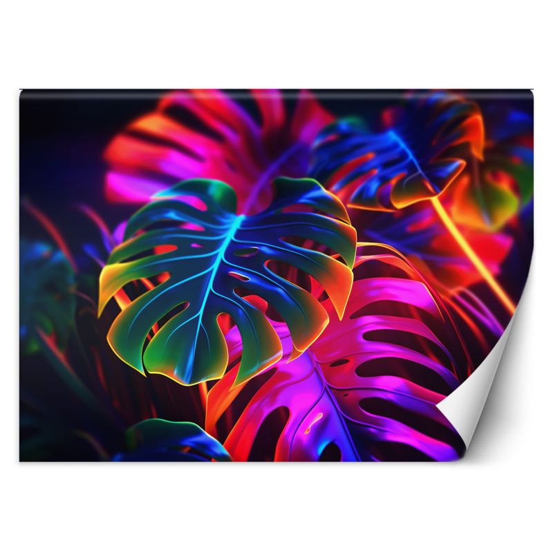Fototapeta Feeby Monstera fluorescencyjne liście 100x70 1 szt