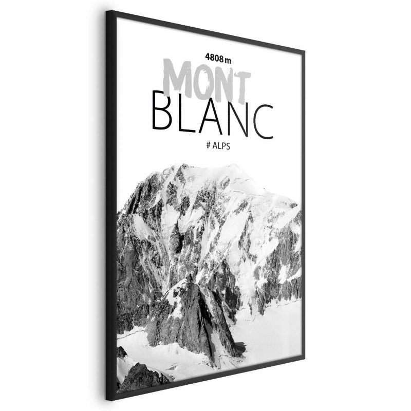 Plakat Artgeist Mont Blanc 60x90 cm z ramą czarną 1 szt