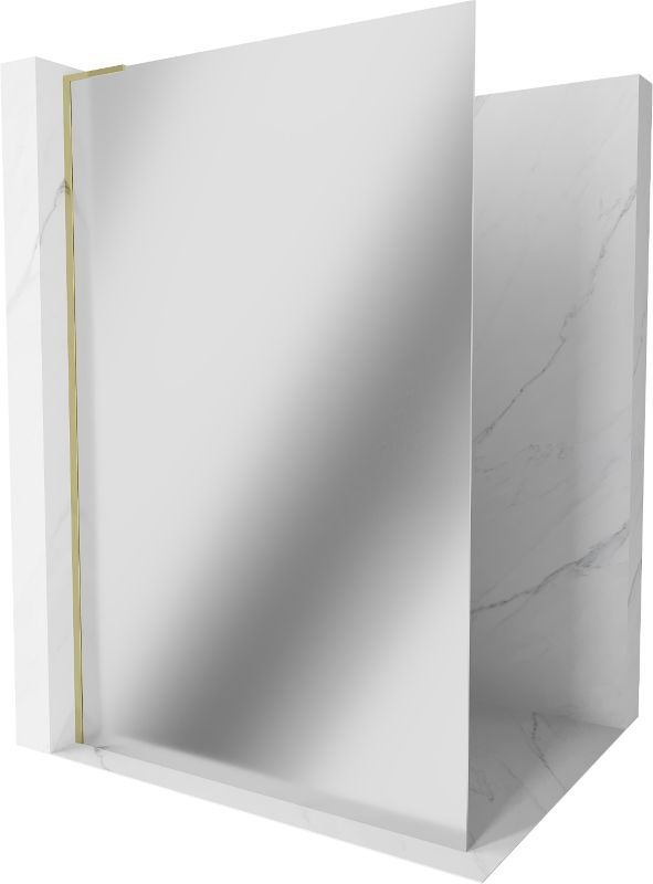Ścianka prysznicowa Mexen Kioto złota lustro 80x200 cm 800-080-103-50-50 1 szt.