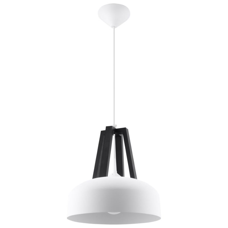 Lampa wisząca Sollux Lighting CASCO biała/czarna 1 szt.