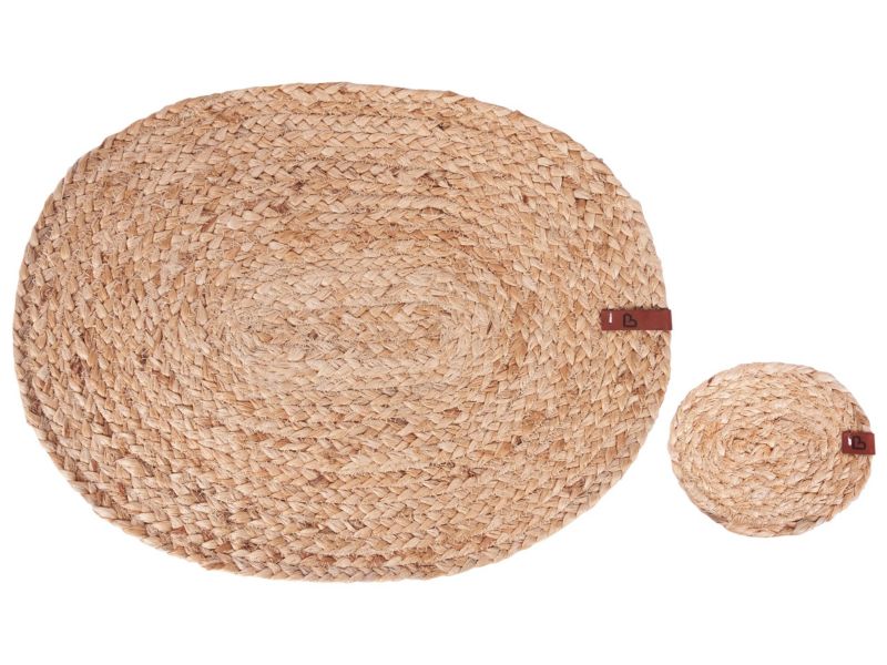Zestaw 12 podkładek na stół Bushylark Naturalny Juta 1 kpl