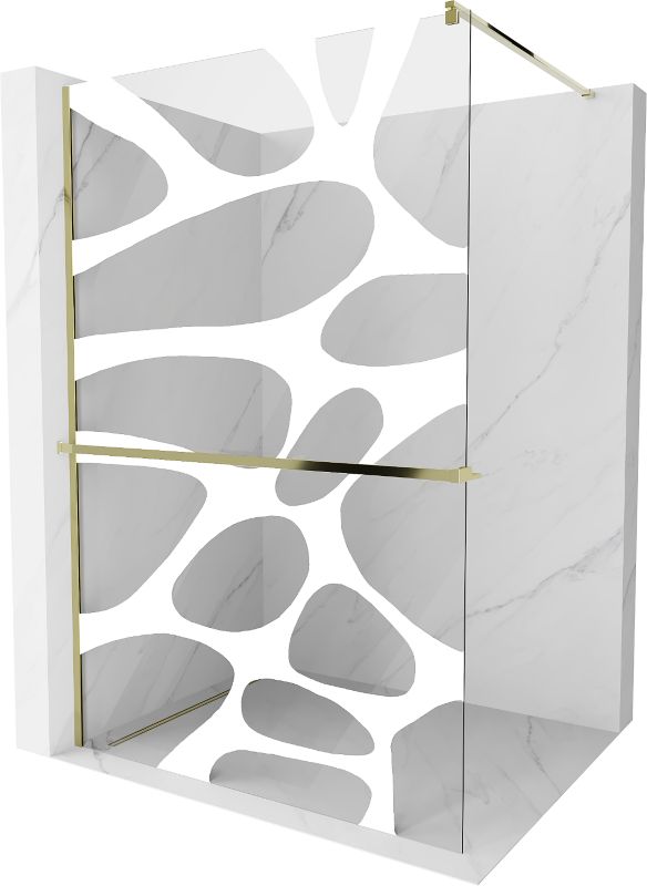 Ścianka prysznicowa Mexen Kioto+ biały wzór 90x200 cm 800-090-121-50-97 1 szt.