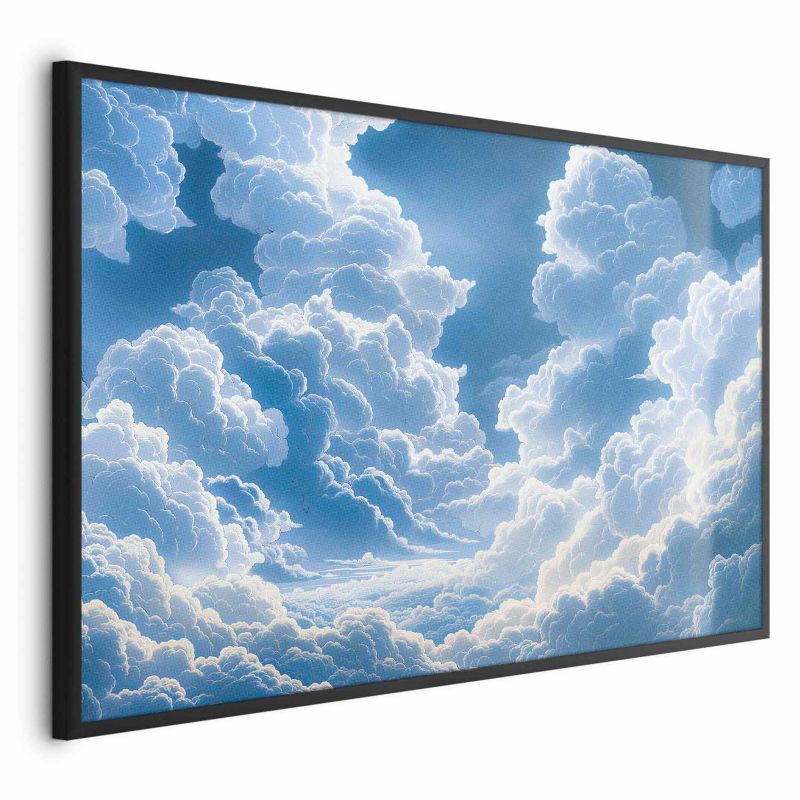 Plakat Artgeist Niebo i puchate chmury 30x21 cm z ramą czarną 1 szt