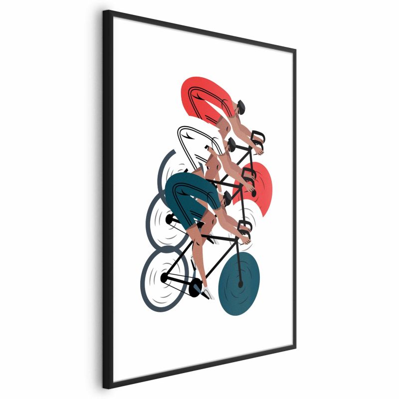 Plakat Artgeist Wyścig kolarski 21x30 cm z ramą czarną 1 szt