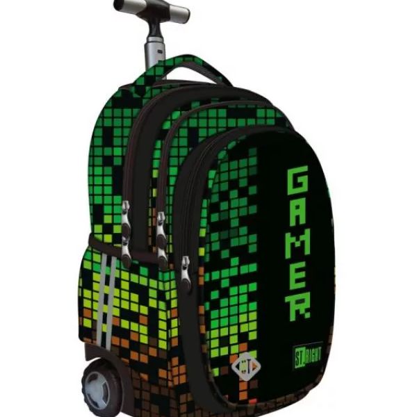 Plecak na kółkach kauczukowych TB-01 PIXEL GAMER St.Right