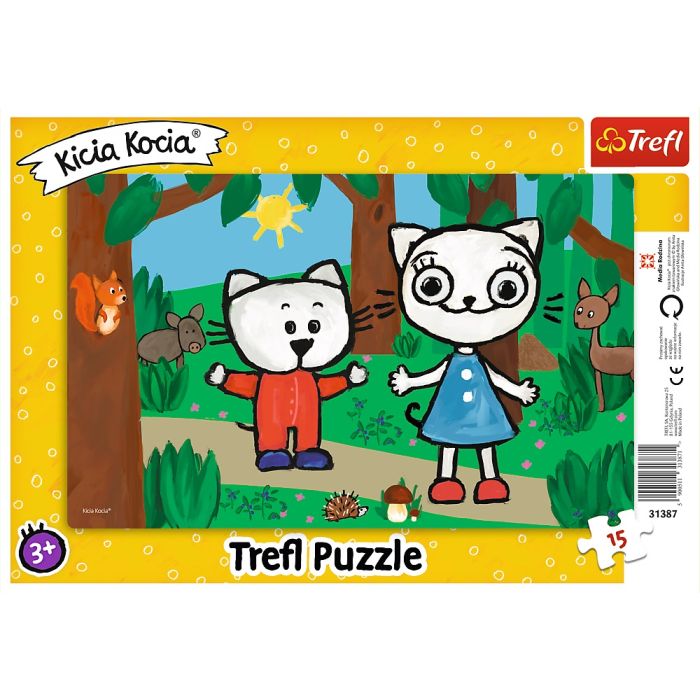 Puzzle 15 el. Kicia Kocia Trefl