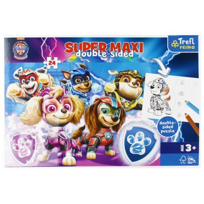 Puzzle 24 el. maxi Double Sided Psia Drużyna