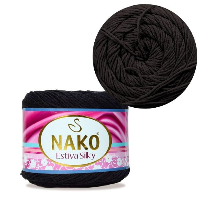 Włóczka Nako Estiva Silky kol. 217 czarny