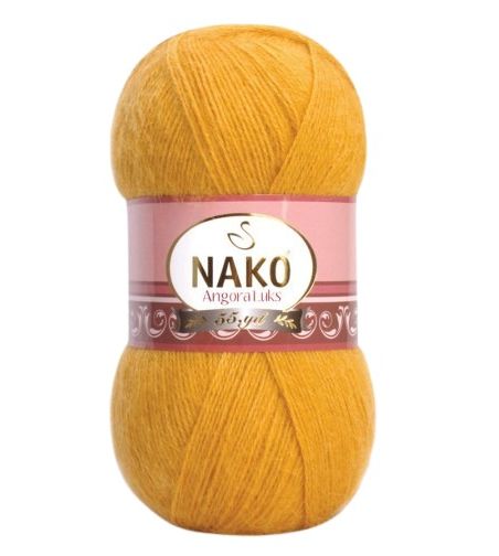 Włóczka NAKO ANGORA LUKS 100g kolor: 1636 / złoty