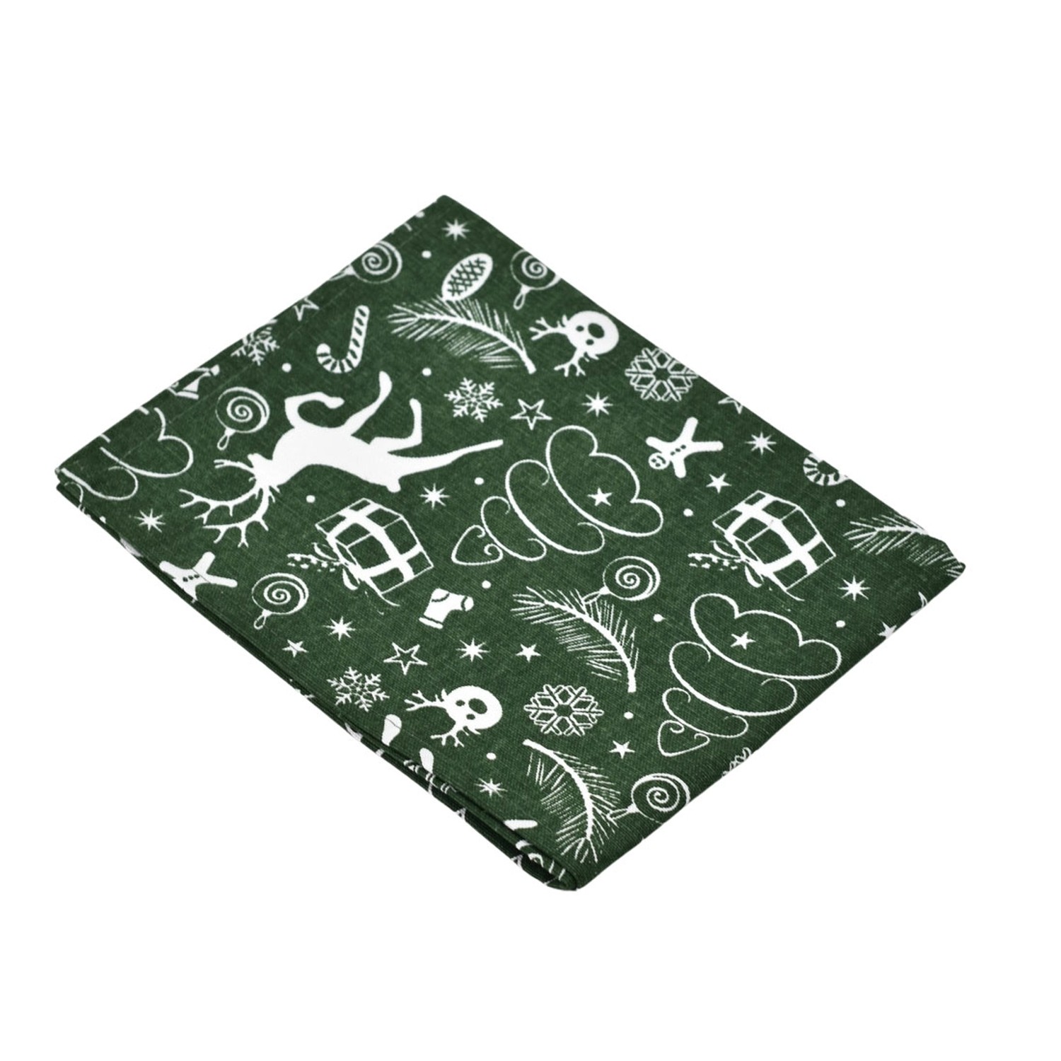 Serwetka w bożonarodzeniowy wzór 35 x 45 cm zielona
