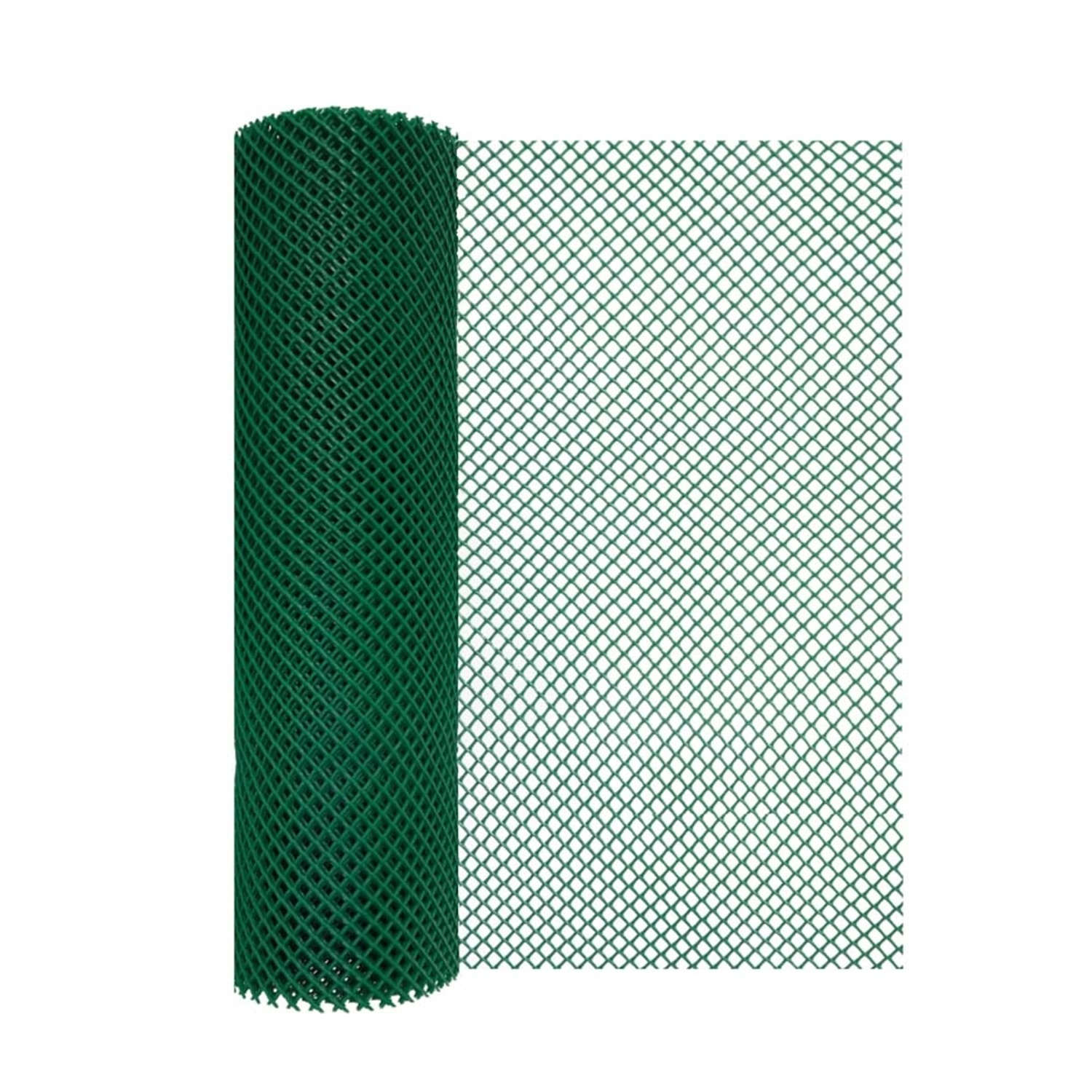 Siatka plastikowa 550g/m2 ocz. 7 x 7 mm, zielona - 0,4 x 10 m