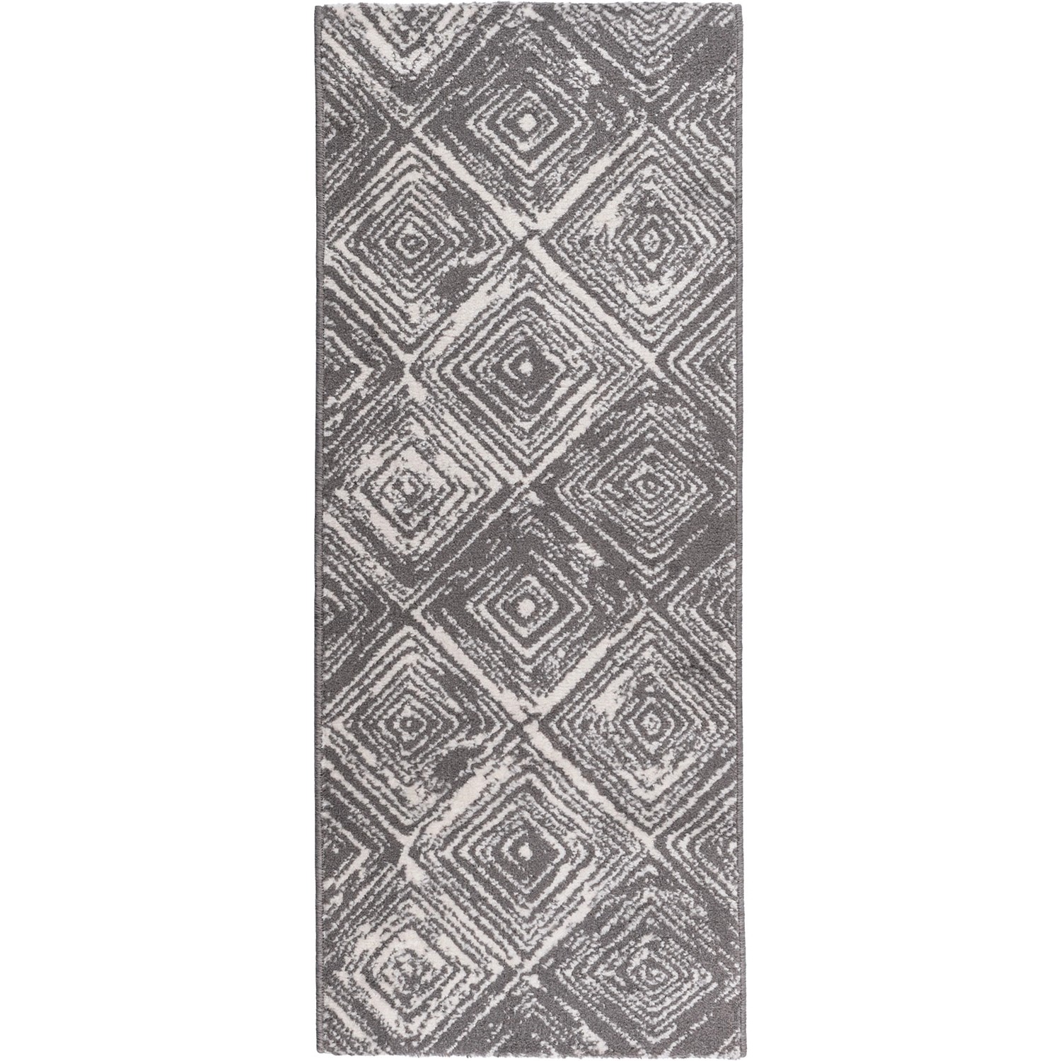 Chodnik Norman kwadraty 67 x 160 cm szary