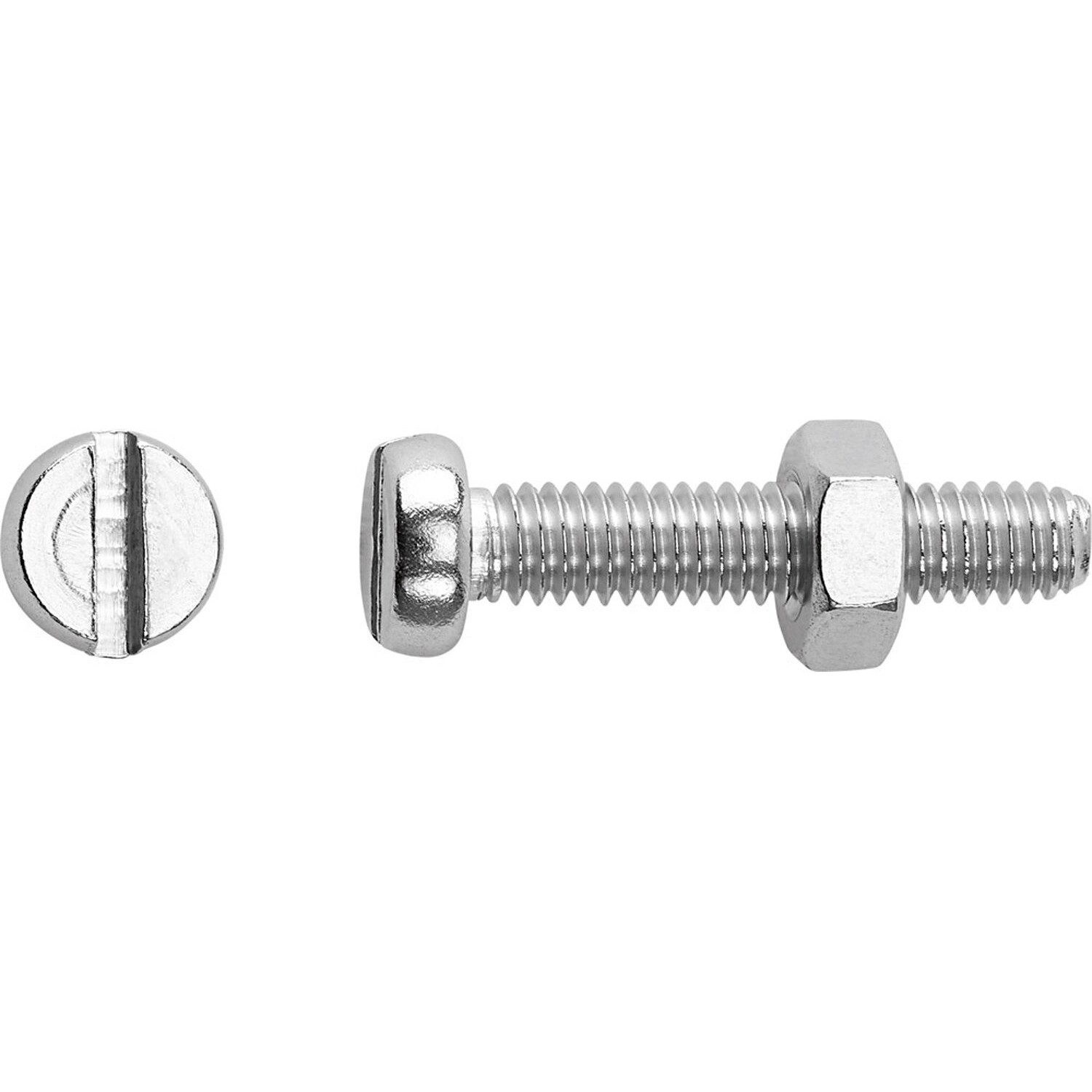 Lux-Tools Śruba + nakrętka z łbem walcowym nierdzewna 4x20mm 8szt.