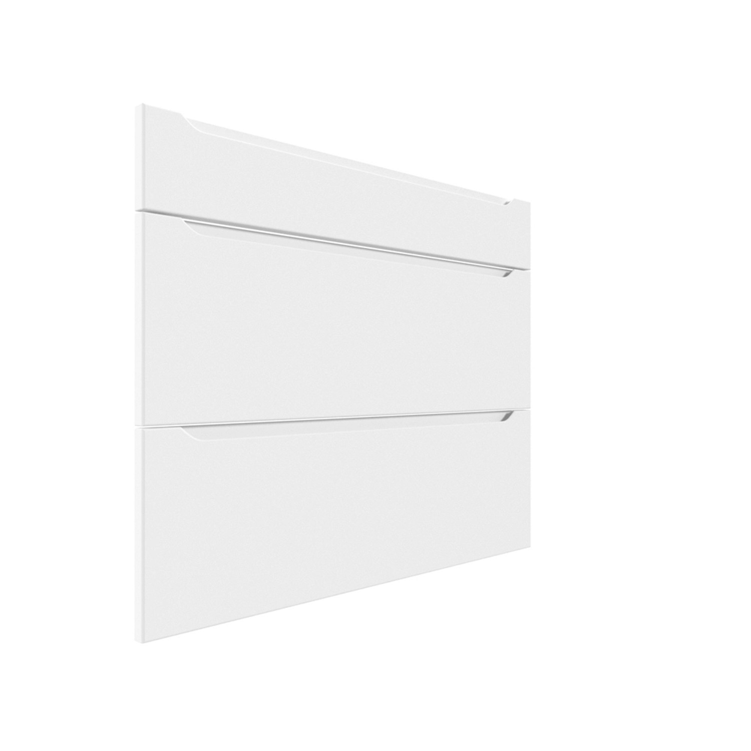 Trzy fronty do szafki z szufladami Salerno 80 cm biały mat