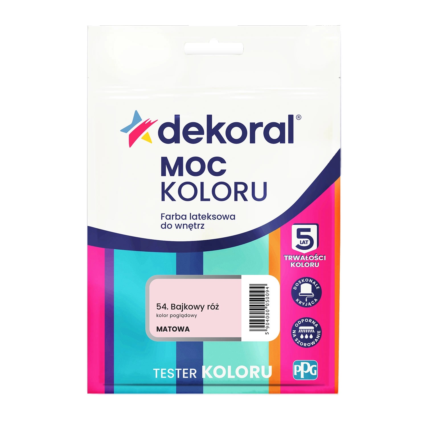 Tester farby Dekoral Moc Koloru bajkowy róż 40 ml