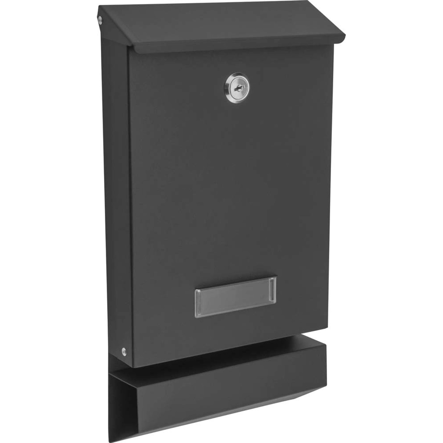 Skrzynka na listy SIENA grafit z tubą 18,3 x 26 cm