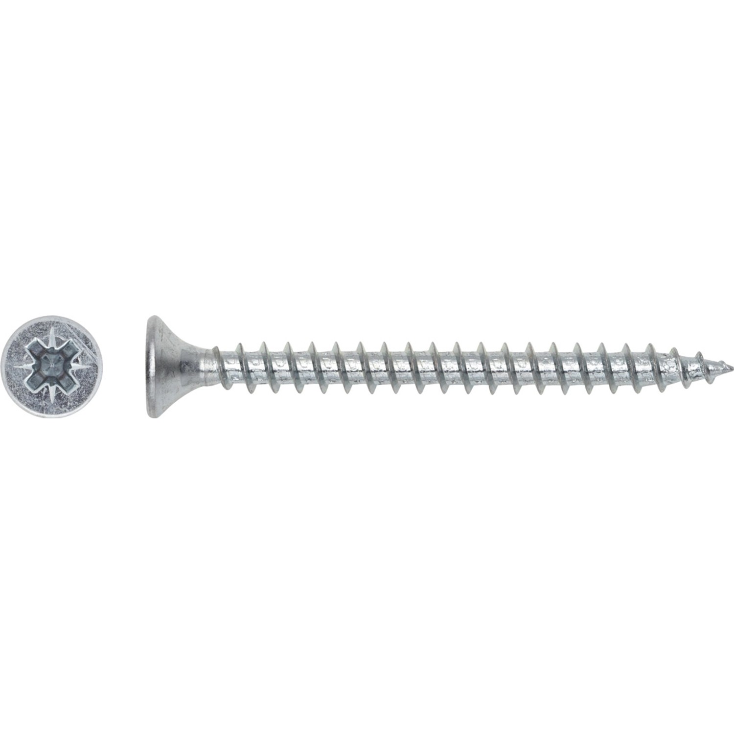 LUX Wkręt uniwersalny z łbem stożkowym płaskim PZ 4,5 mm x 20 mm ocynk 20 szt