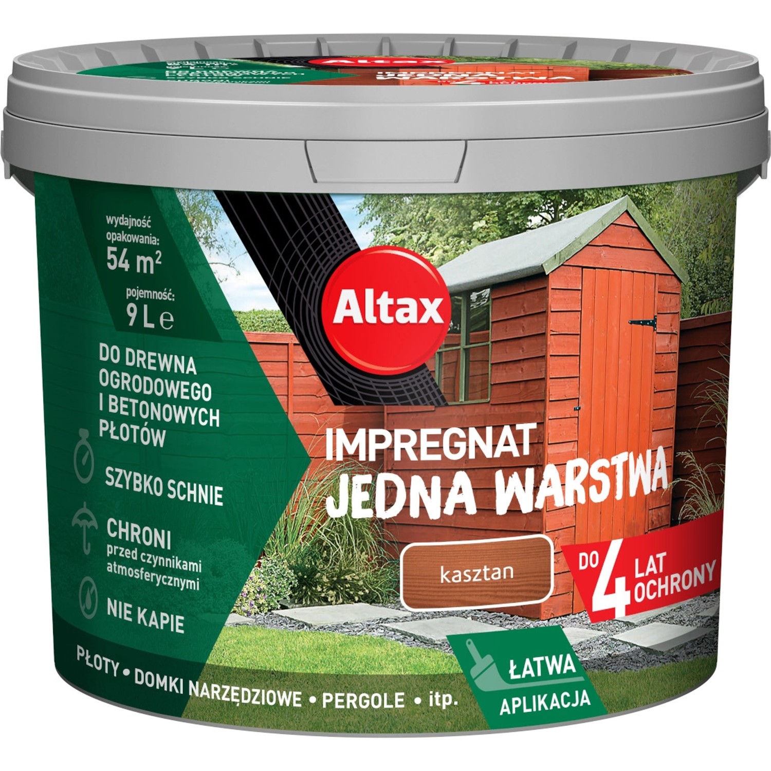 Altax Impregnat jedna warstwa kasztan - 9L