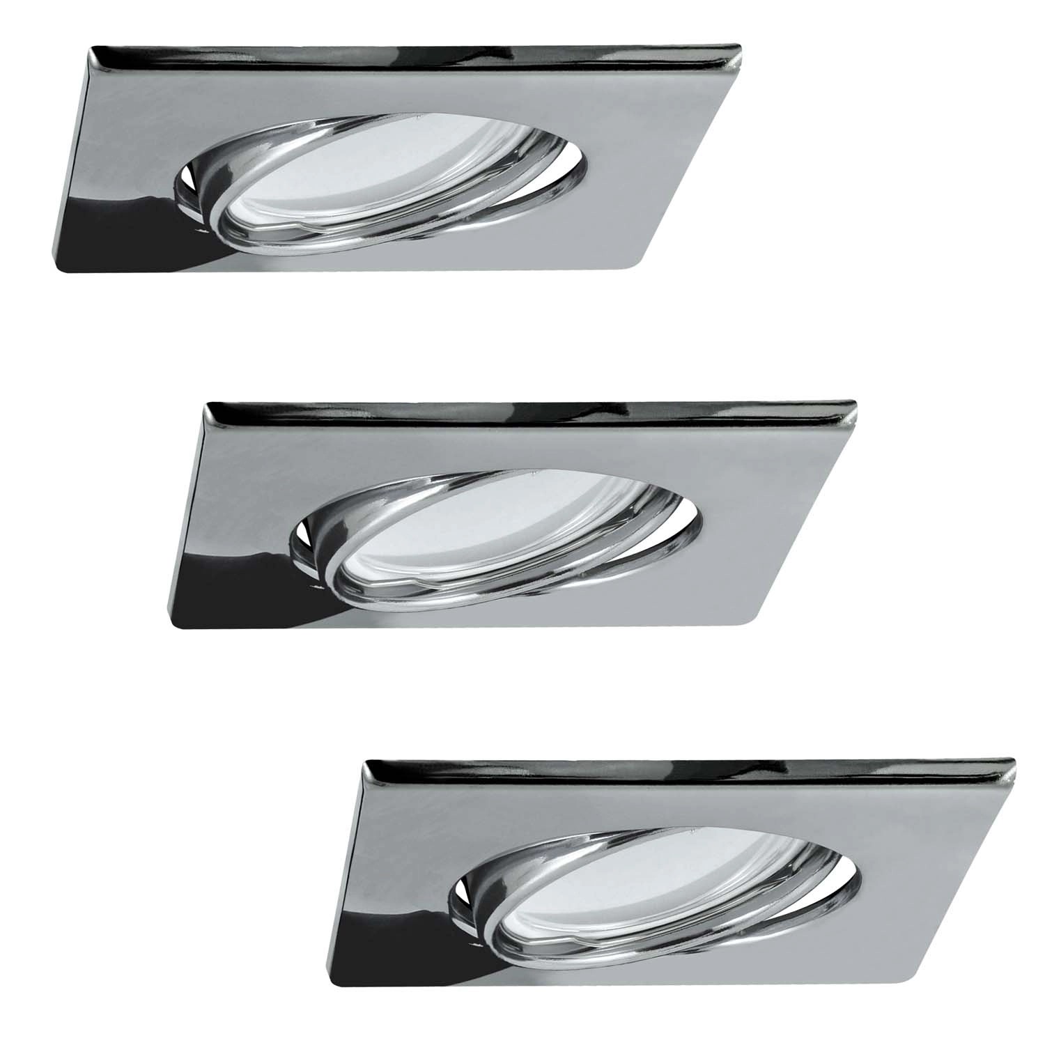 Polux Zestaw oczek ruchomych kwadratowych Olin LED 3x3,5 W GU10