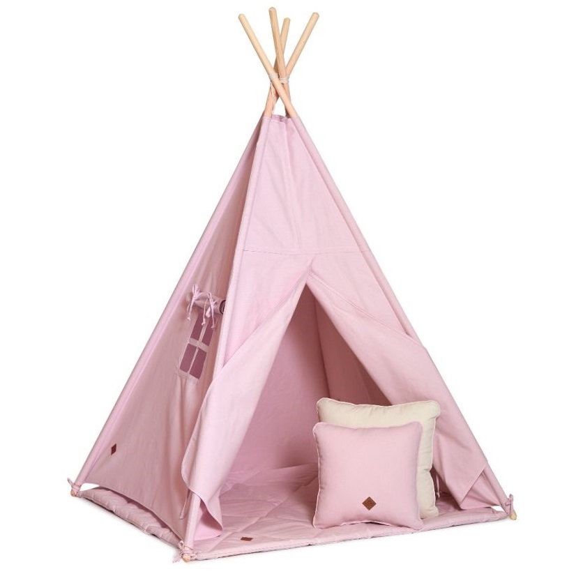 Namiot Tipi + Mata + Poduszki Powder Pink - wariant do wyboru FM - Tipi + mata + poduszki