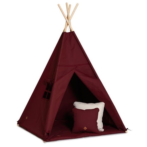 Namiot Tipi + Mata + Poduszki Maroon - wariant do wyboru FM - Tipi
