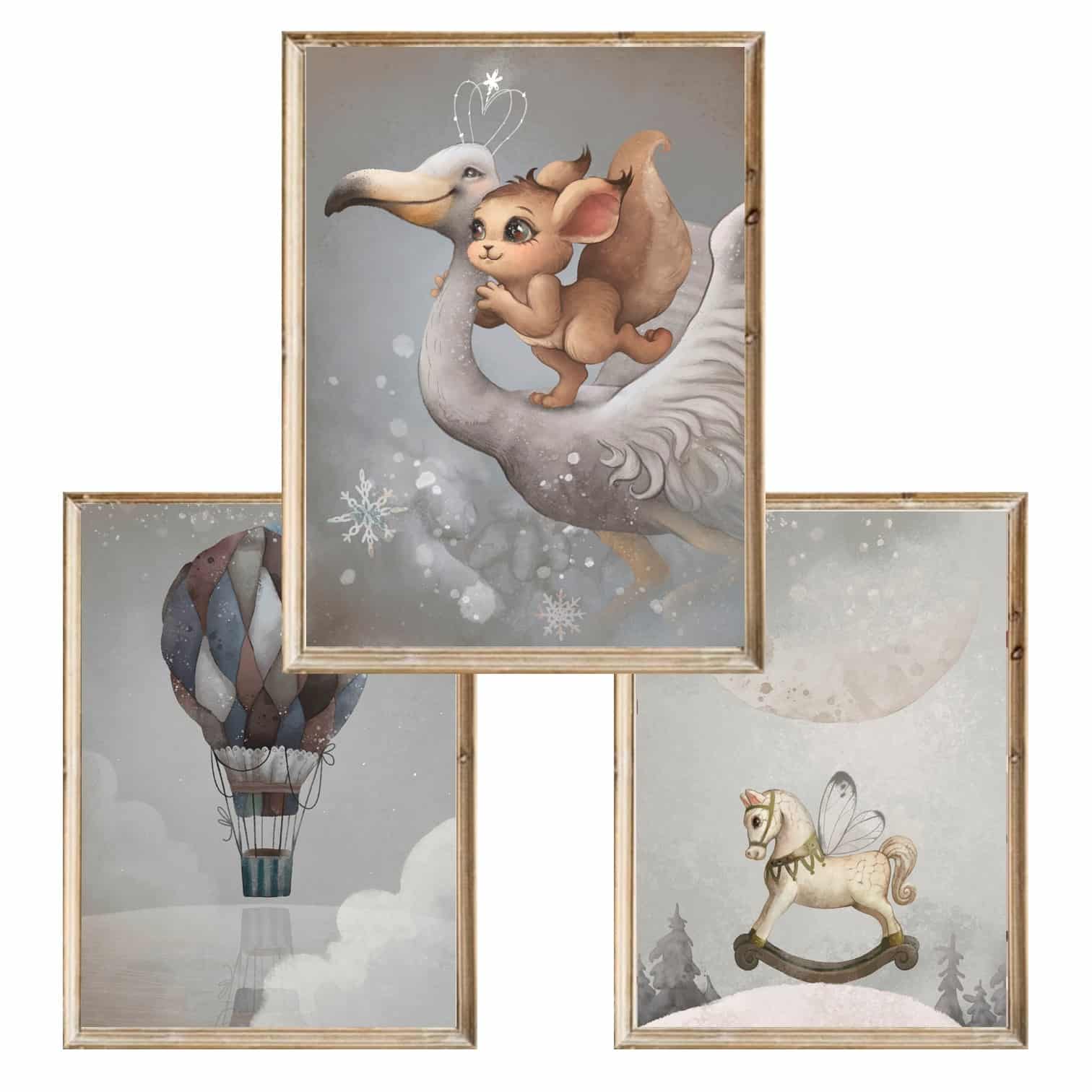 Zestaw trzech plakatów dla dzieci Magic Dreams 2 - A3