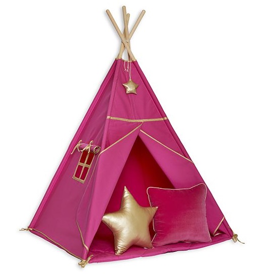 Namiot Tipi + Mata + Poduszki Fuchsia - wariant do wyboru FM - Tipi + mata + poduszki