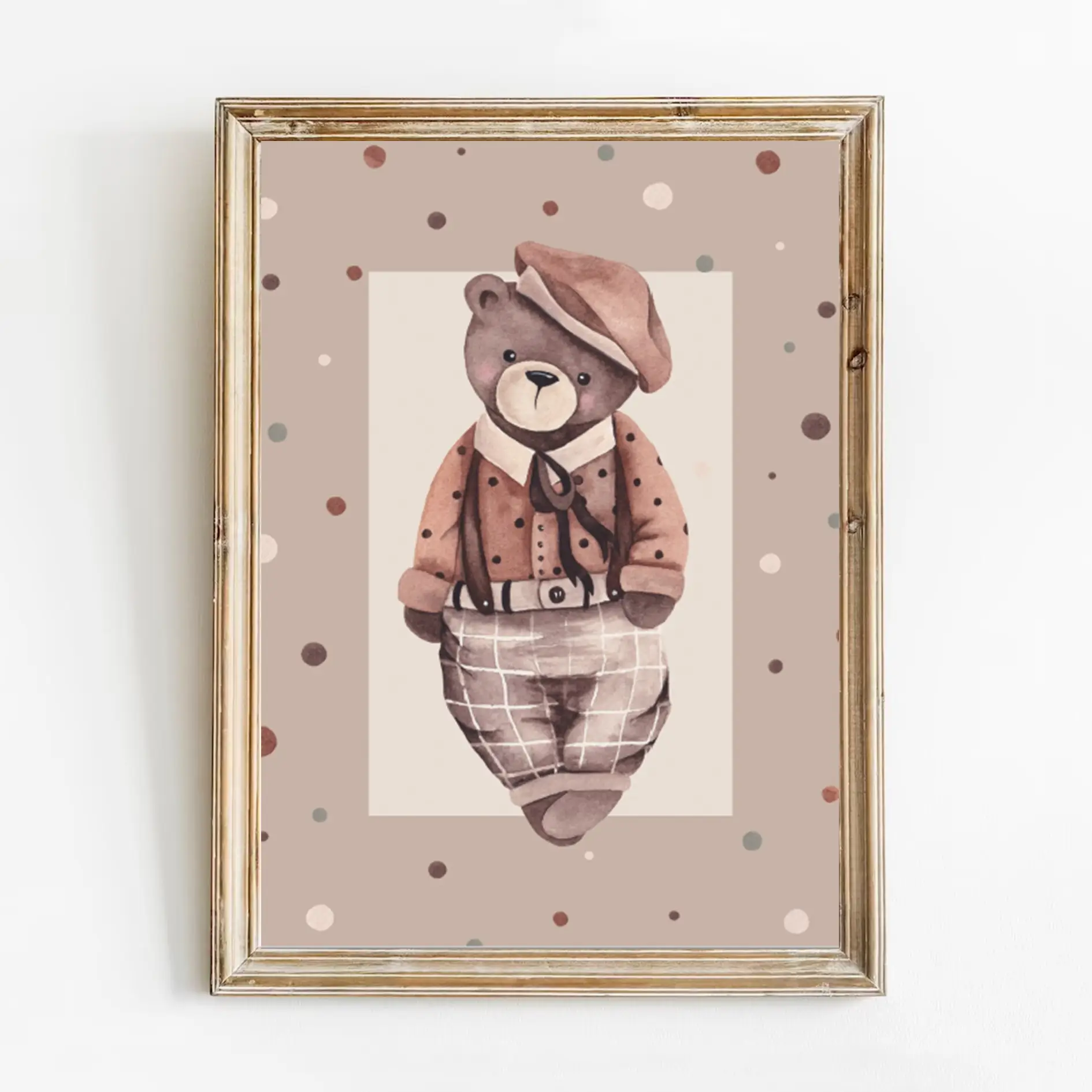Plakat Retro Niedźwiadek Tata - Sam plakat A3
