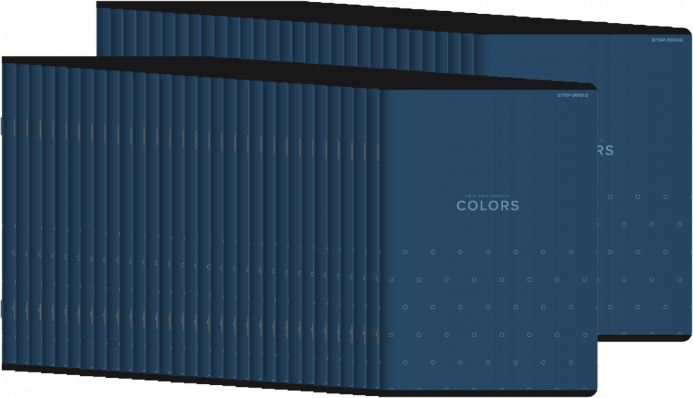 60x Zeszyt w kratkę TOP 2000 Colors, A5, 60 kartek, niebieski