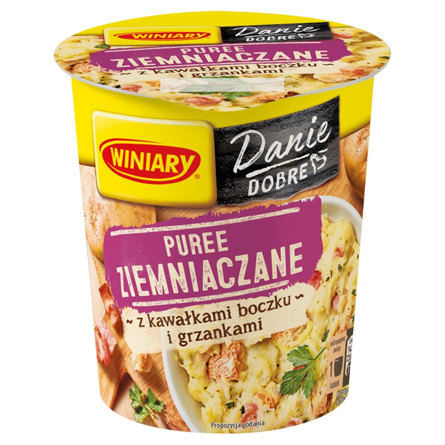 Danie w 5 minut Winiary, puree o smaku bekonowym, kubek, 53g