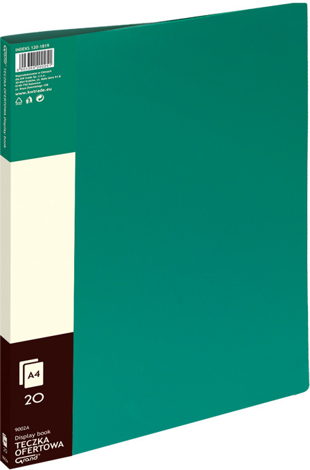 Album ofertowy Grand 9002A, A4, 20 koszulek, zielony