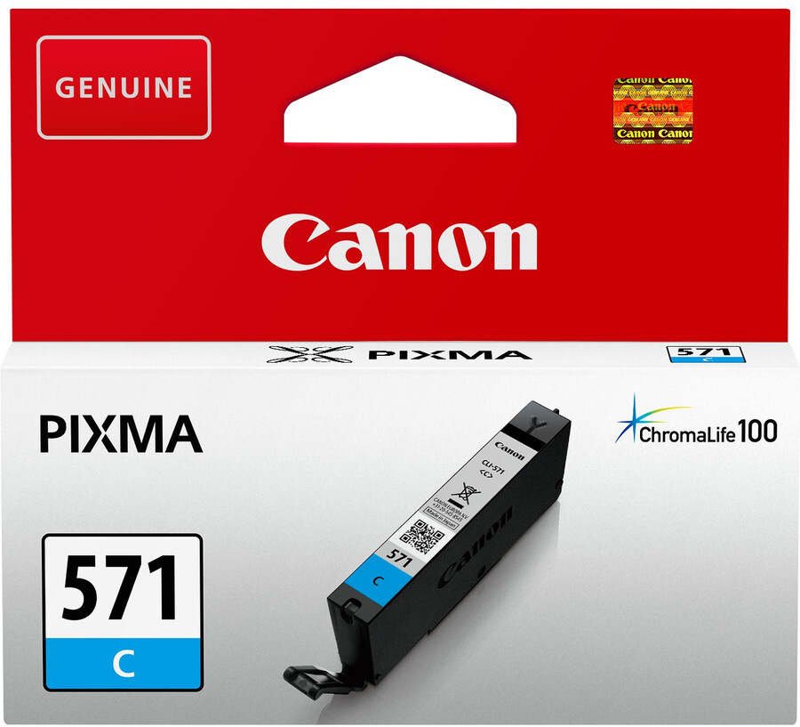 Tusz Canon 571C (CLI-571C, 0386C001), 345 stron, cyan (błekitny)