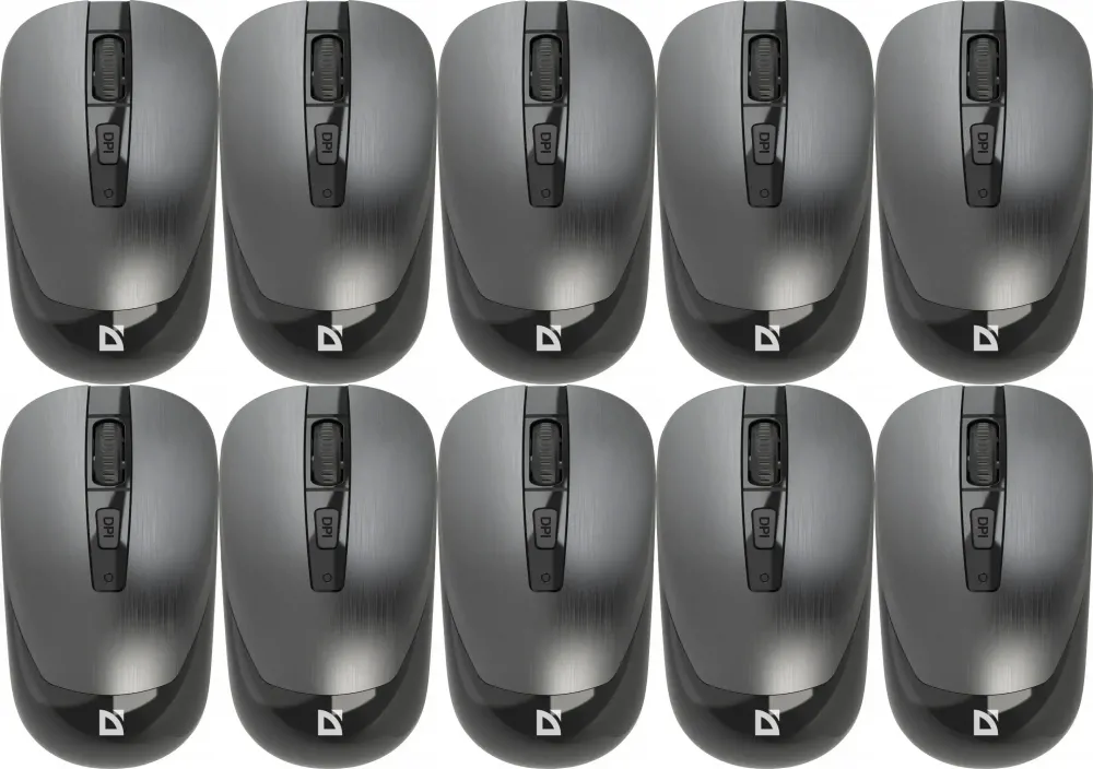 10x Myszka bezprzewodowa Defender Wave MM-995 RF, optyczna, srebrny
