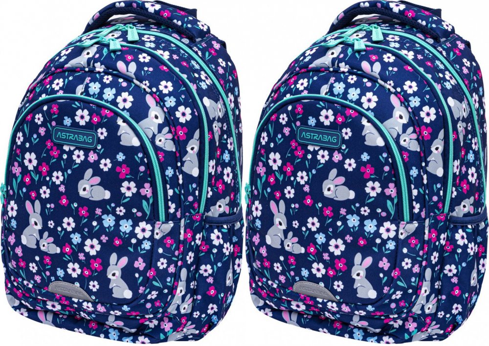 2x Plecak Astra Astrabag Baby Bunny AB330, trzykomorowy, 20l