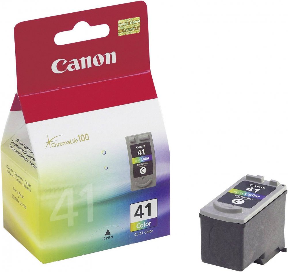 Tusz Canon 0617B001 (CL-41), 155 stron, CMY cyan (błękitny), magenta (purpurowy), yellow (żółty)