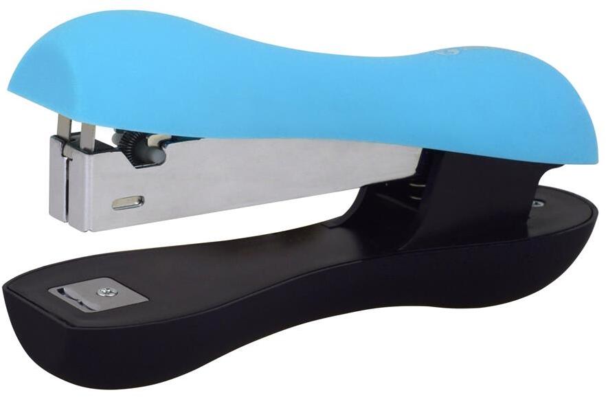 Zszywacz biurowy MemoBe Soft Touch, do 16 kartek, niebiesko-czarny