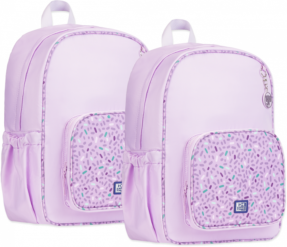 2x Plecak szkolny Oxford Kids, jednokomorowy, 25l, 40x30x16cm, fioletowy
