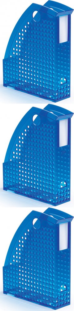 3x Organizer na dokumenty Durable Trend, A4, 74mm, niebieski przezroczysty
