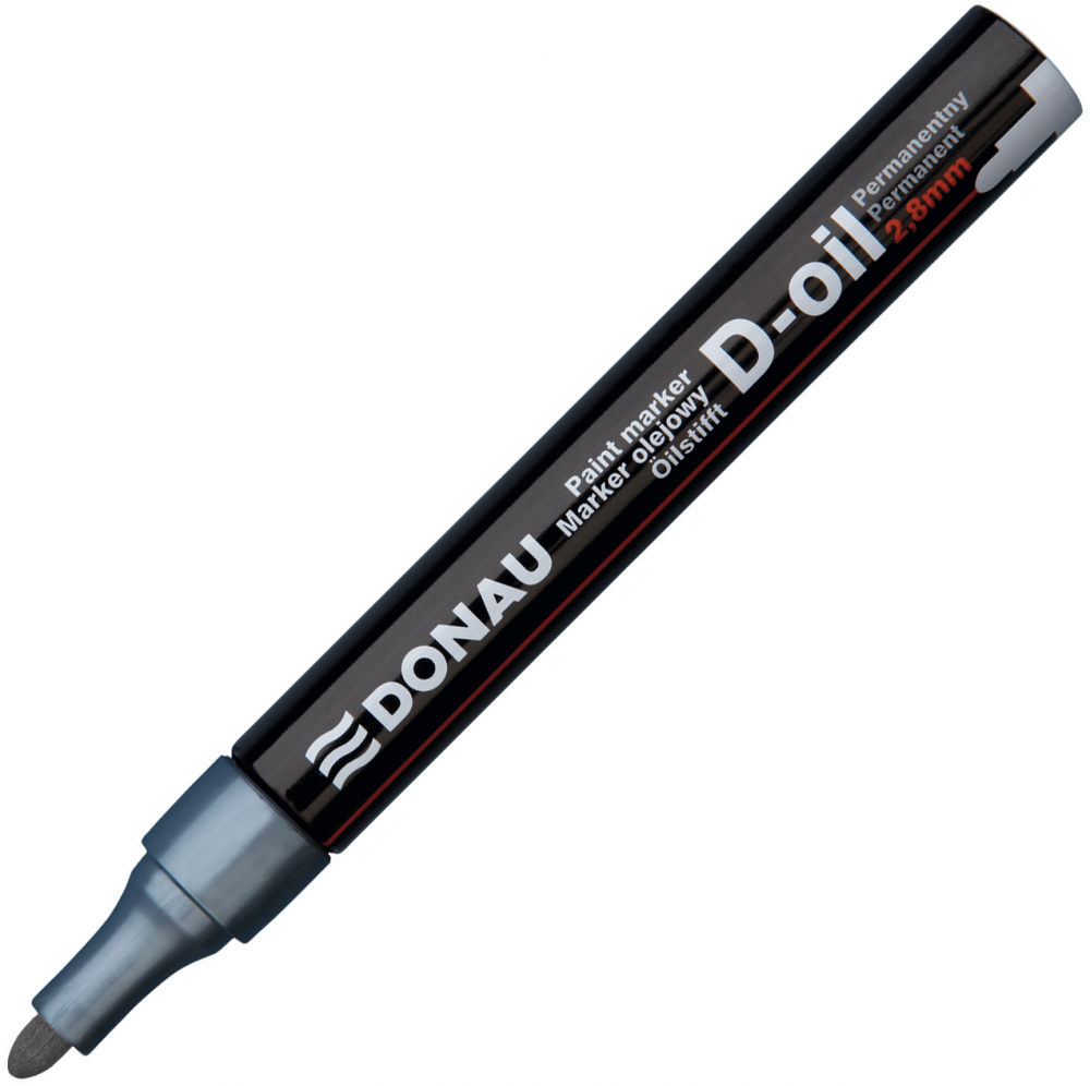 Marker olejowy Donau, D-Oil, okrągła, 2.8 mm, srebrny