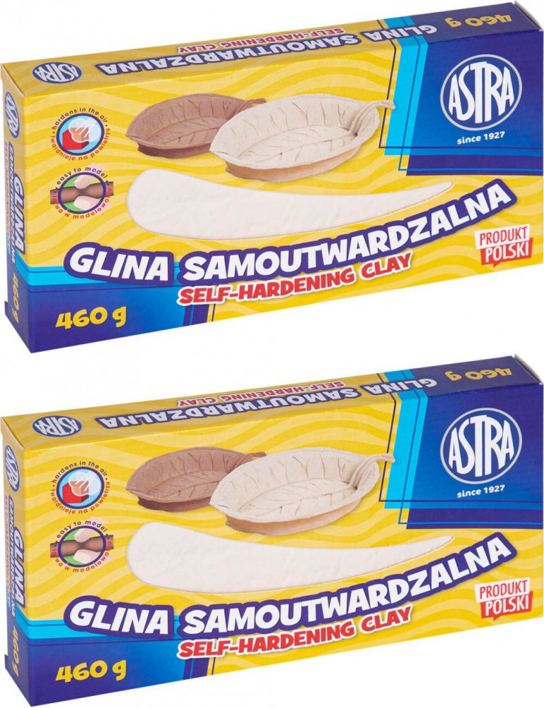 2x Glina samoutwardzalna Astra, 460g, biały