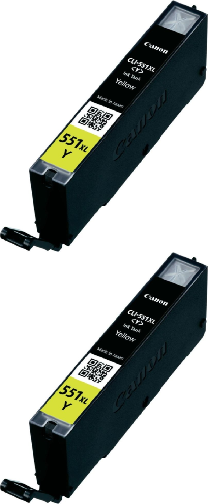 2x Tusz Canon 6446B001 (CLI551YXL), 690 stron, yellow (żółty)