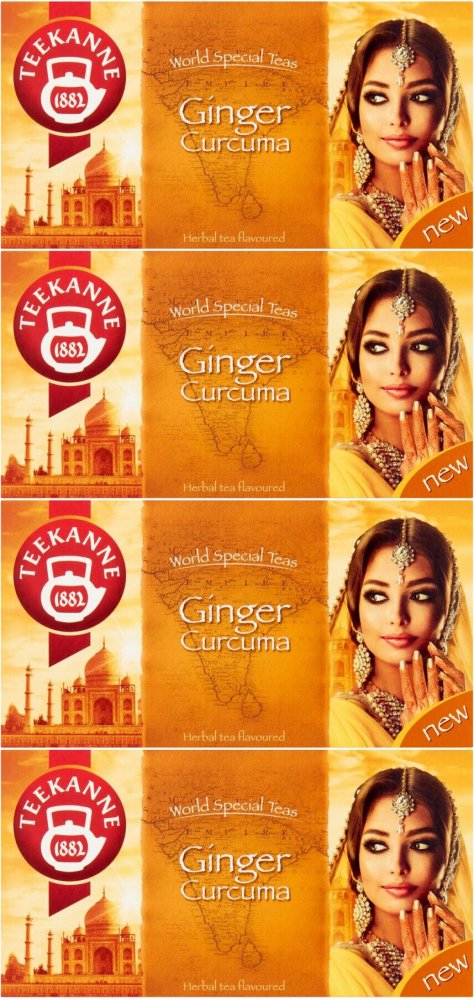 4x Herbata ziołowa w torebkach Teekanne Ginger Curcuma, imbir i kurkuma, 20 sztuk x 1.75g