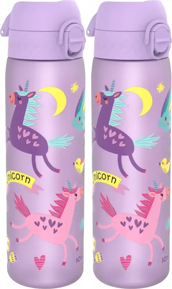 2x Bidon ION8 Unicorns, recyclon/tritan, 500ml, fioletowy