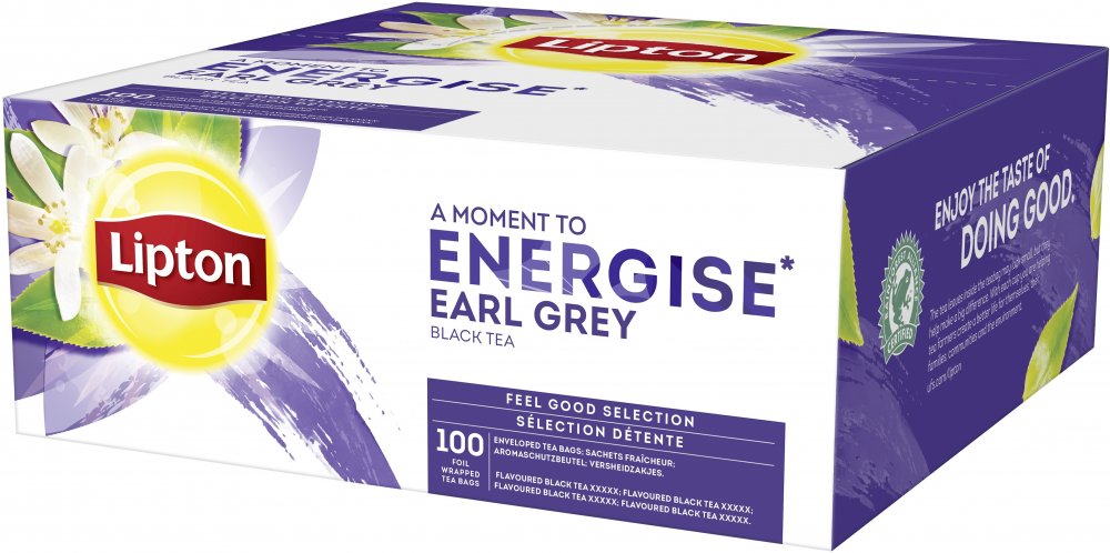 Herbata Earl Grey w kopertach Lipton Classic, 100 sztuk x 2g