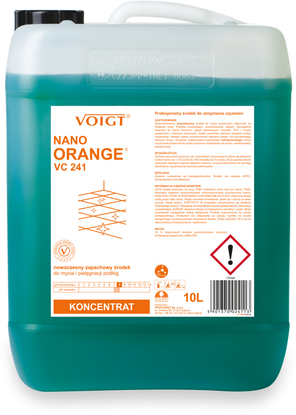 Środek do mycia podłóg Voigt Nano Orange VC241, pomarańczowy, 10l