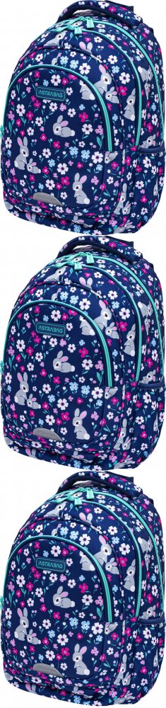 3x Plecak Astra Astrabag Baby Bunny AB330, trzykomorowy, 20l