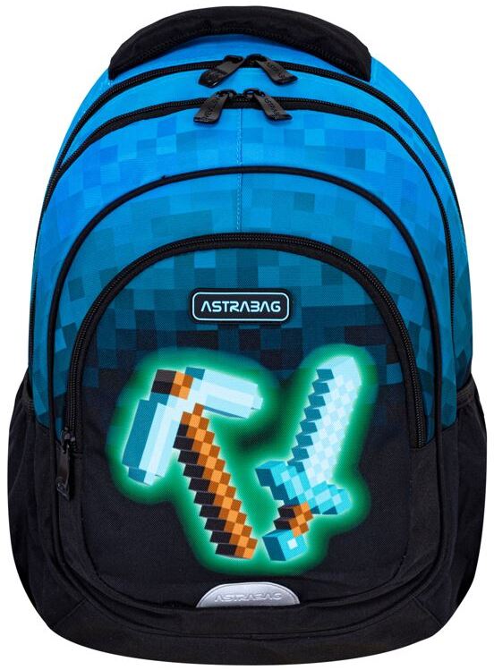 Plecak Astra Astrabag Blue Pixel AB330, trzykomorowy, 20l