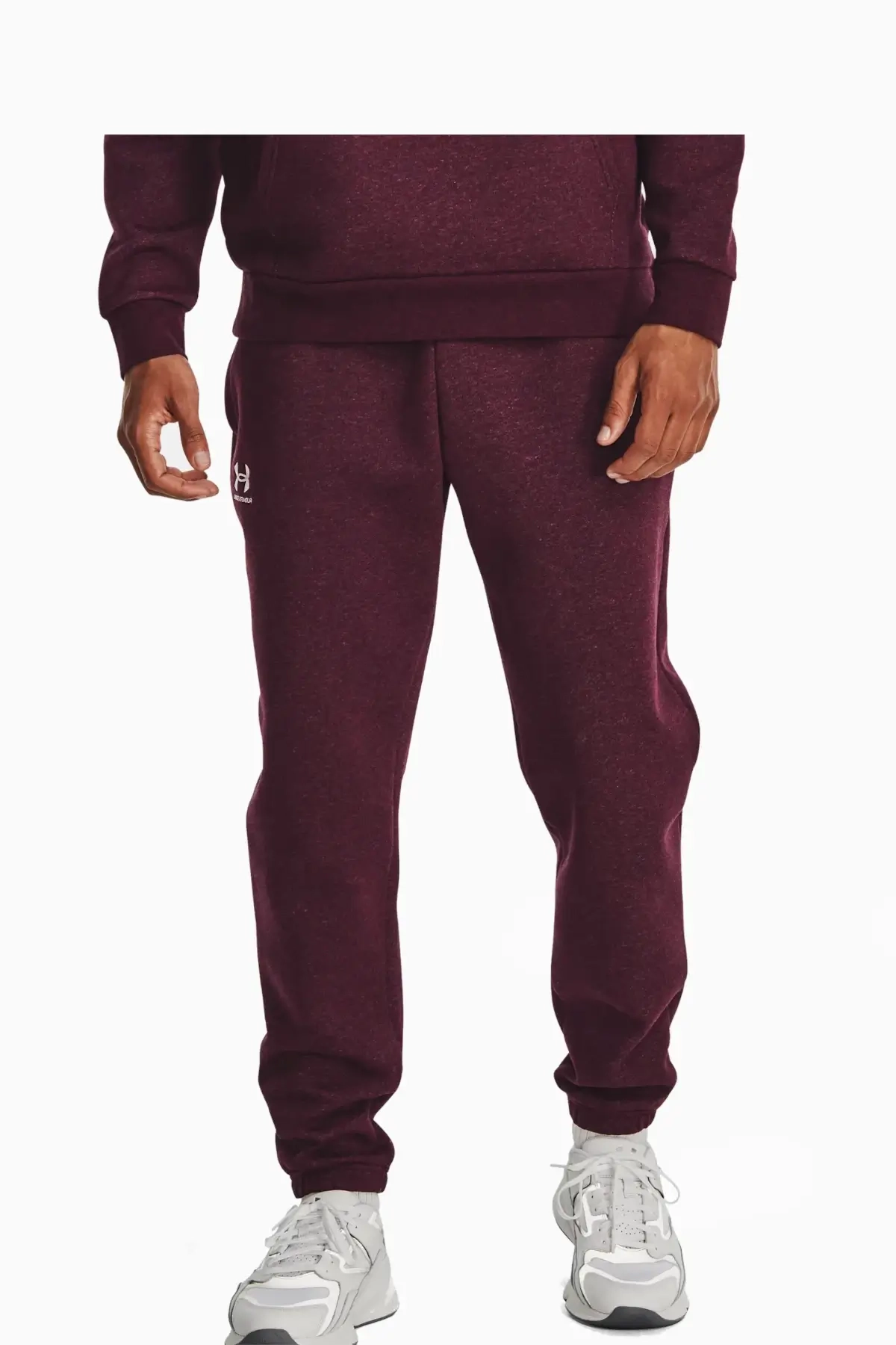 Spodnie Under Armour Essential Fleece Jogger - Bordowy