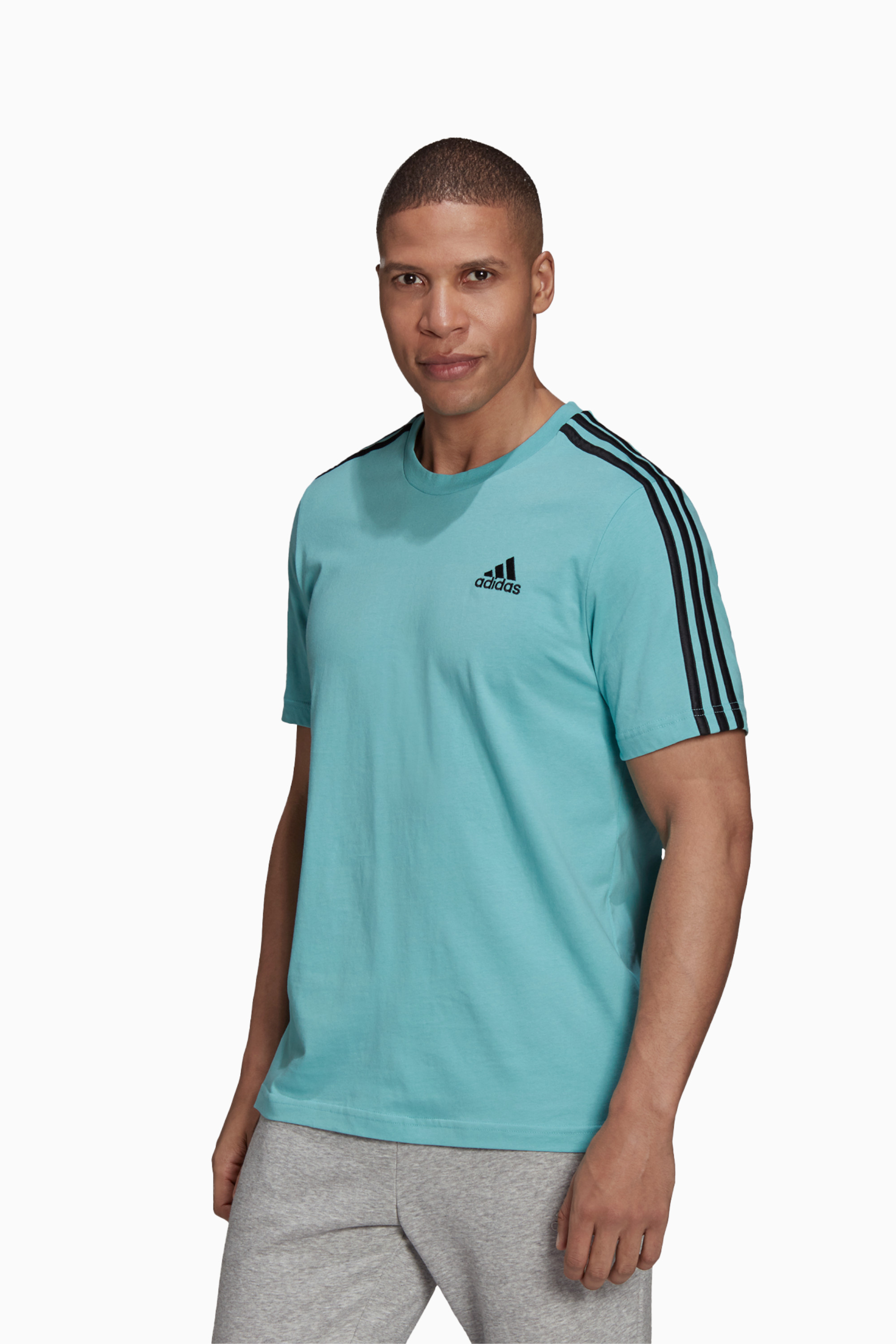 Koszulka adidas Essentials 3S Tee - Niebieski